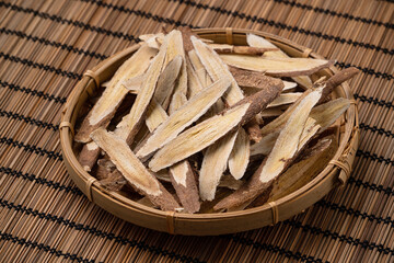Chinese herbal medicine Astragalus root.