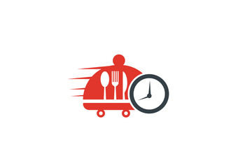 Food logo template design vector , icon illustration