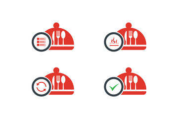 Food logo template design vector , icon illustration