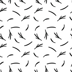 Vector seamless pattern with Winter botanicals hand drawn black line. Christmas repeating print with plants in doodle style.Design for textiles,packaging,social media,wrapping paper,scrapbook paper. 