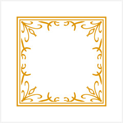 Doodle frame isolated. Hand drawn art line. Sketch border. Vector stock illustration. EPS 10