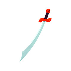 cartoon game sword, Cartoon sword for game on white background, vector illustration