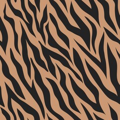 abstraction black and brown print. zebra seamless pattern. for clothes or printing