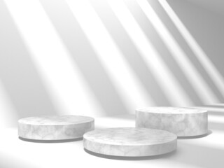 Abstract scene podium mockup. Award ceremony concept