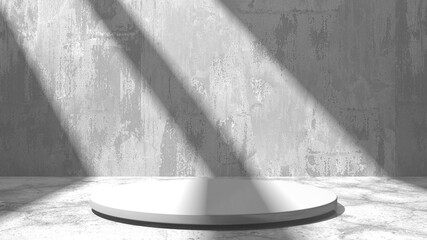Abstract scene podium mockup. Award ceremony concept