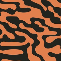 orange and black stripes. seamless tiger print for clothing or print