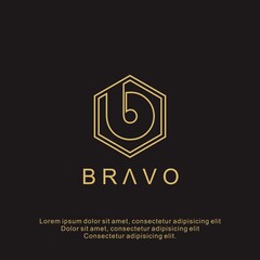 Letter b logo icon design template elements