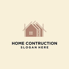 Home construction logos, modern real estate business logos, vector illustrations of creative logos for building agencies