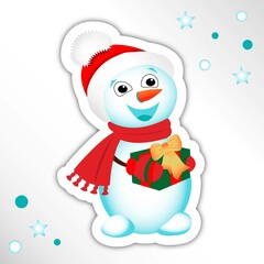 snowman sticker