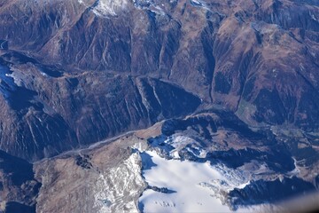 Luftaufnahme Schweizer Gipfel