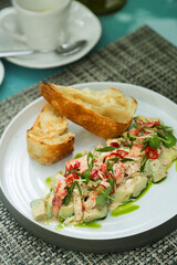 Lobster or shrimp appetizer with avocado