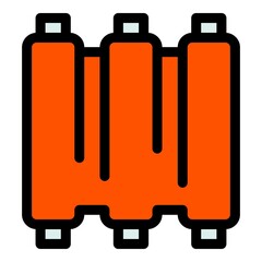 Fresh meat ribs icon. Outline fresh meat ribs vector icon color flat isolated