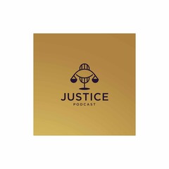 Legal podcast logo concept, for legal events and legal discussions, legal podcast law firm logo design image, podcast consultant in modern style
