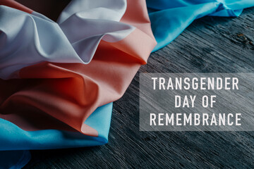 text transgender day of remembrance, and flag
