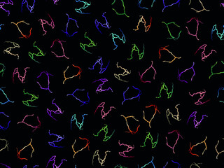 Obraz premium Abstract Vector seamless pattern. Colorful lightning bolts. The marble veins. A set of colorful elements for the design and decoration of packaging, prints,and printing.