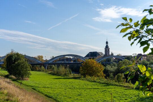 Old bridge over Neckar river