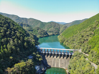 Obraz na płótnie Canvas 高知県四万十町　津賀ダムの風景