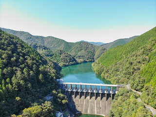 Obraz na płótnie Canvas 高知県四万十町　津賀ダムの風景