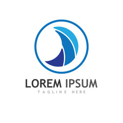 Water wave icon vector