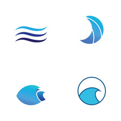 Water wave icon vector