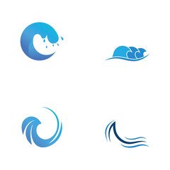 Water wave icon vector