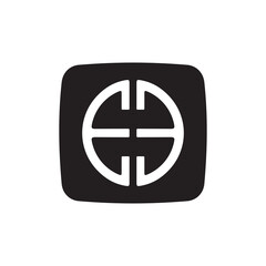 E Letter initial app logo design