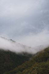 Stones and mountains in the Caucasus