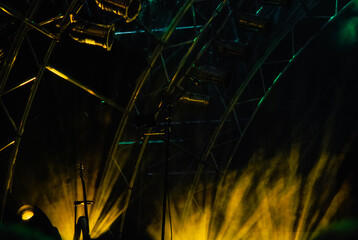 Swedish music artist Lars Winnerbäck sings at consert