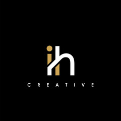IH Letter Initial Logo Design Template Vector Illustration