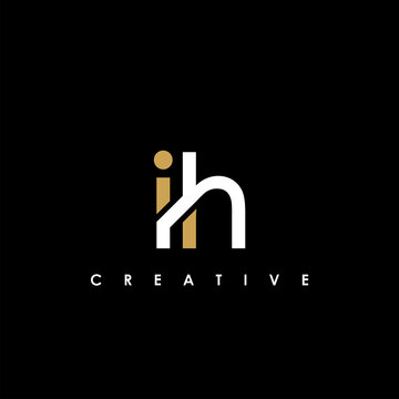 IH Letter Initial Logo Design Template Vector Illustration