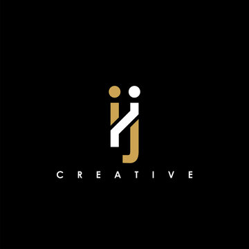 IJ Letter Initial Logo Design Template Vector Illustration