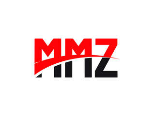 MMZ Letter Initial Logo Design Vector Illustration