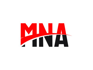 MNA Letter Initial Logo Design Vector Illustration