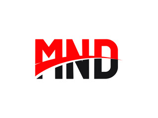 MND Letter Initial Logo Design Vector Illustration