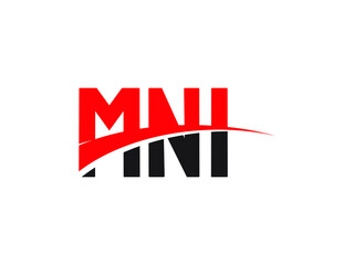 MNI Letter Initial Logo Design Vector Illustration