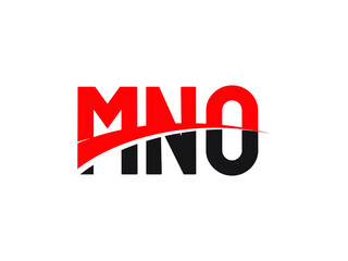 MNO Letter Initial Logo Design Vector Illustration