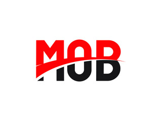 MOB Letter Initial Logo Design Vector Illustration