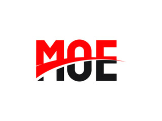 MOE Letter Initial Logo Design Vector Illustration