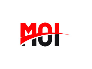 MOI Letter Initial Logo Design Vector Illustration