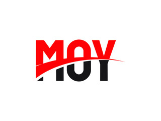 MOY Letter Initial Logo Design Vector Illustration