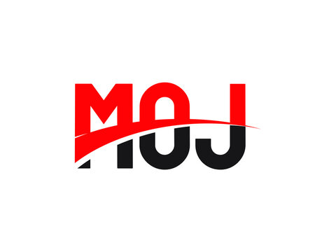 MOJ Letter Initial Logo Design Vector Illustration