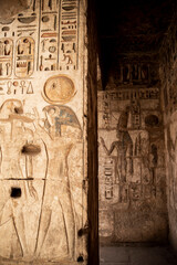 ancient egyptian temple with heiroglyphics in Luxor