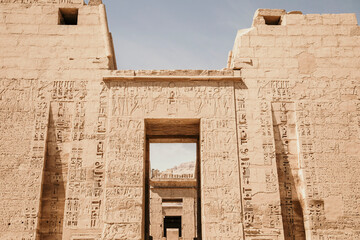 the entrance to the temple in ancient Egypt