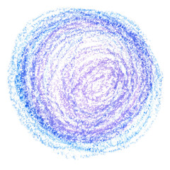 Blue-violet crayon circle