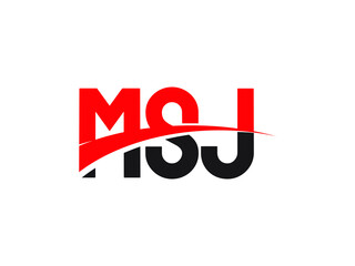 MSJ Letter Initial Logo Design Vector Illustration