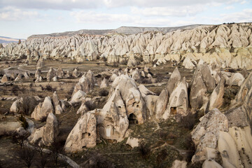 rocky canyon in Cappadocia turkey