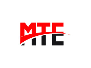 MTE Letter Initial Logo Design Vector Illustration