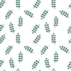 A seamless pattern that can be used as a duvet cover. It is an illustration of a relaxing leaf.