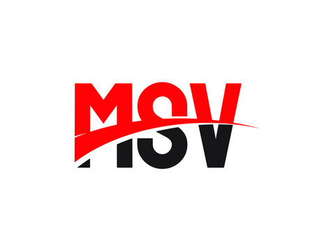 MSV Letter Initial Logo Design Vector Illustration