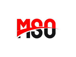 MSO Letter Initial Logo Design Vector Illustration